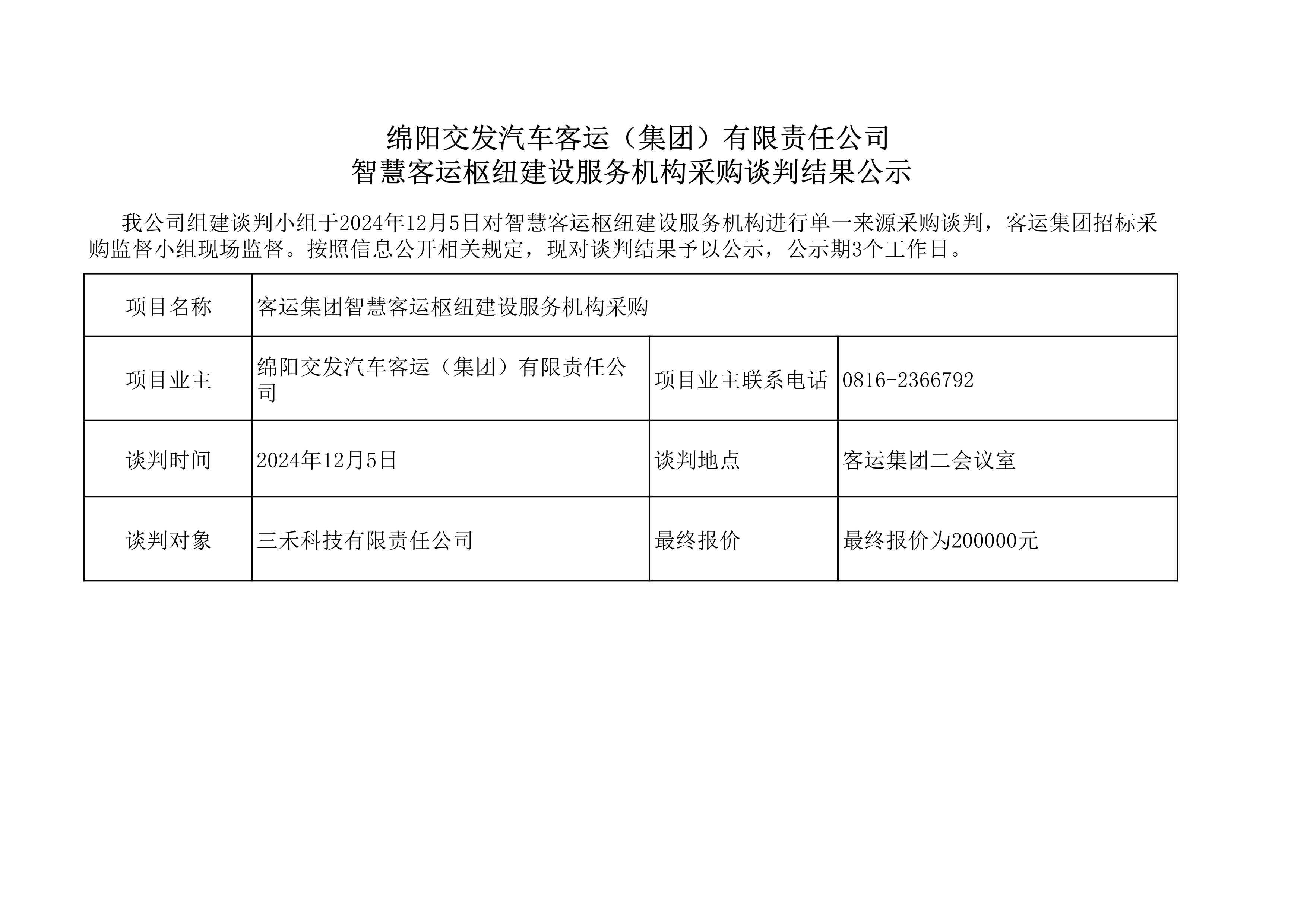 綿陽交發(fā)汽車客運（集團）有限責(zé)任公司智慧客運樞紐建設(shè)服務(wù)機構(gòu)采購談判結(jié)果公示.jpg